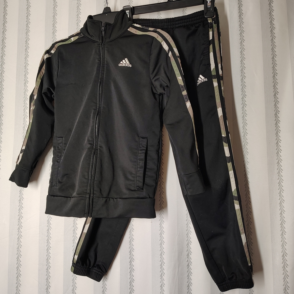 Adidas Black Tracksuit with Camouflage Accents